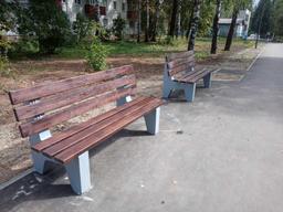 Скамья садово-парковый на ж/б ножках