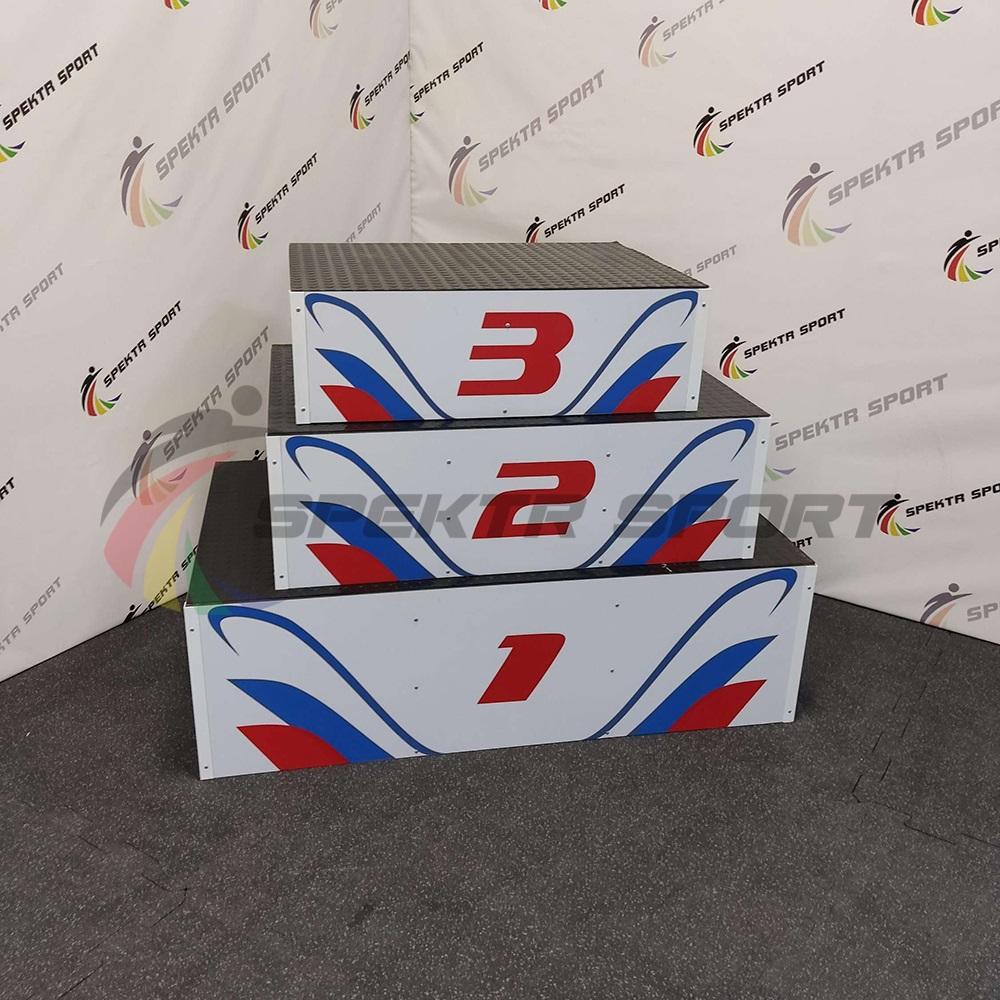 Пьедестал для награждения "матрешка" переносной (обшит металлом) 5 человек на ступень SP РАН51