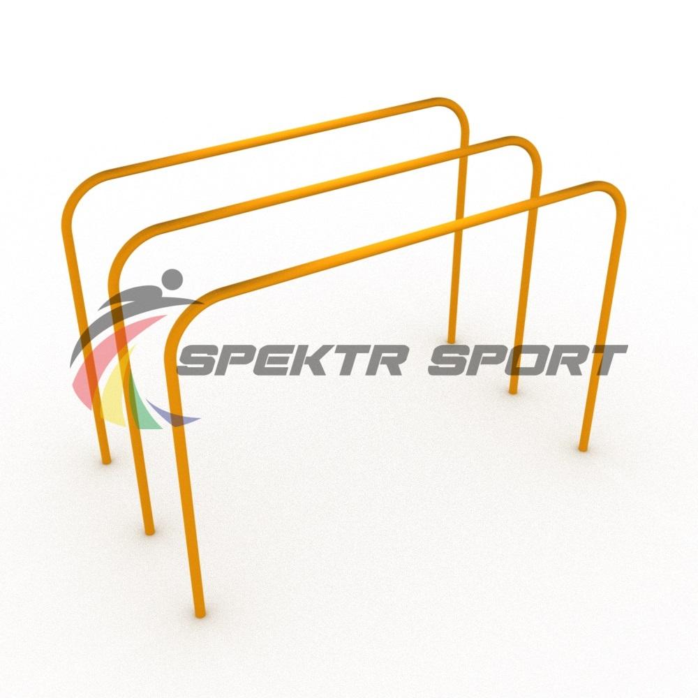 Брусья гнутые тройные параллельные для Воркаут SP WRK-17