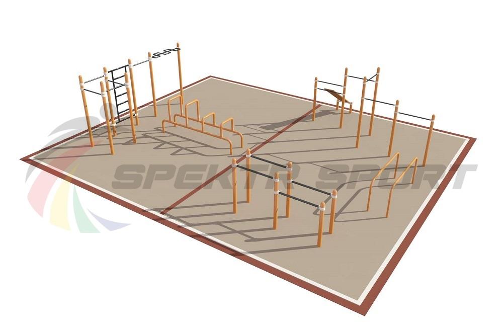 Площадка уличная для воркаут Дворовая 1_76mm