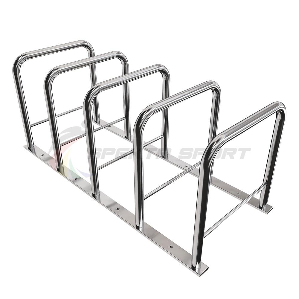 Велопарковка Евро-стандарт-10 из нержавеющей стали 42 мм