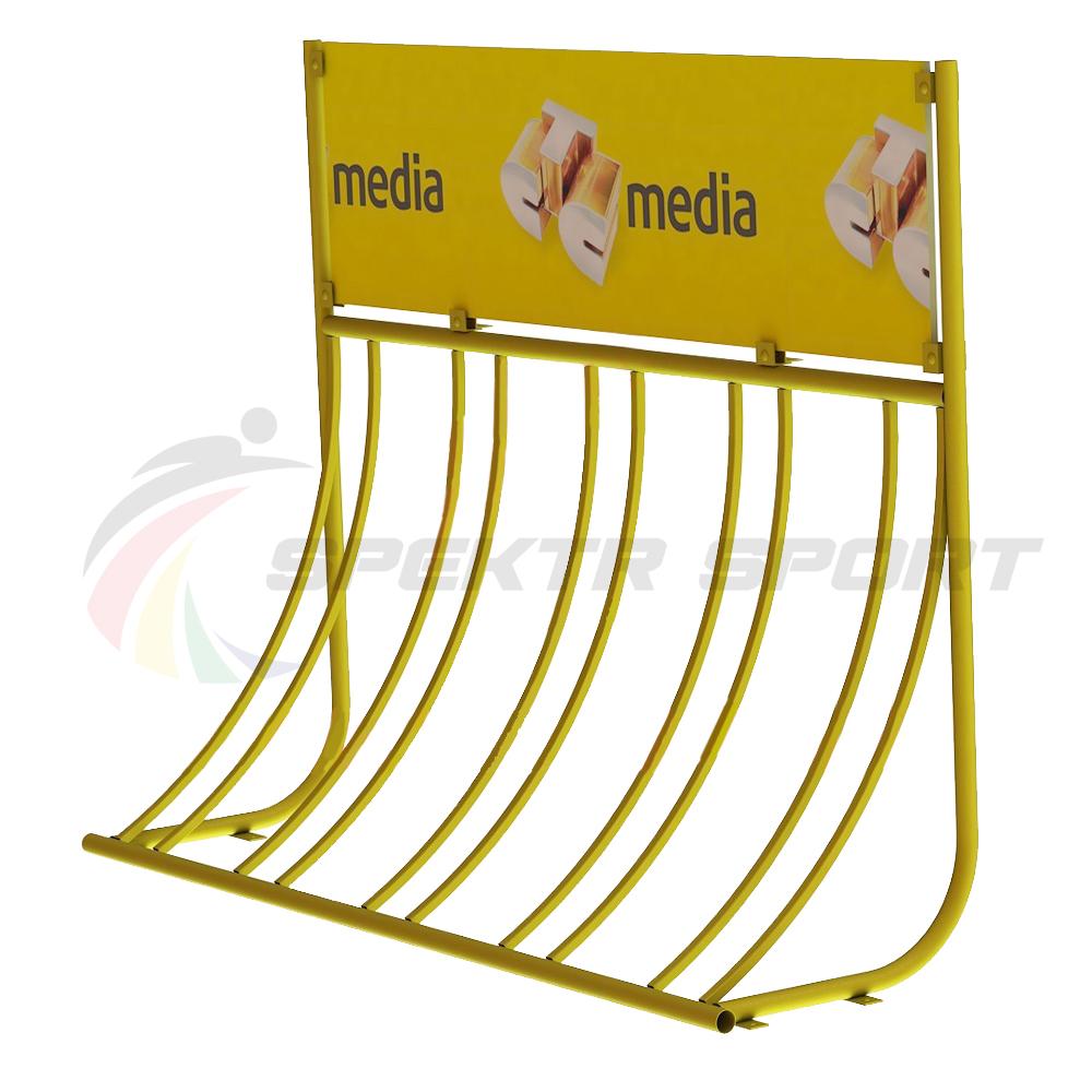 Велопарковка Эконом-5L на 5 велосипедов с рекламным местом