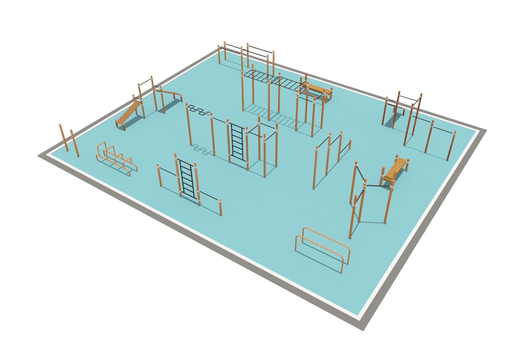Районная площадка для Воркаут и WRK 7_76mm