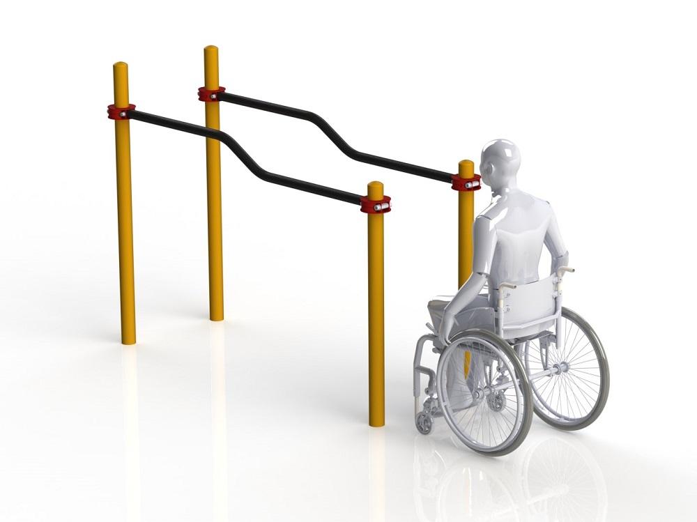 Брусья параворкаут изогнутые в подъем WRK-D05_76mm