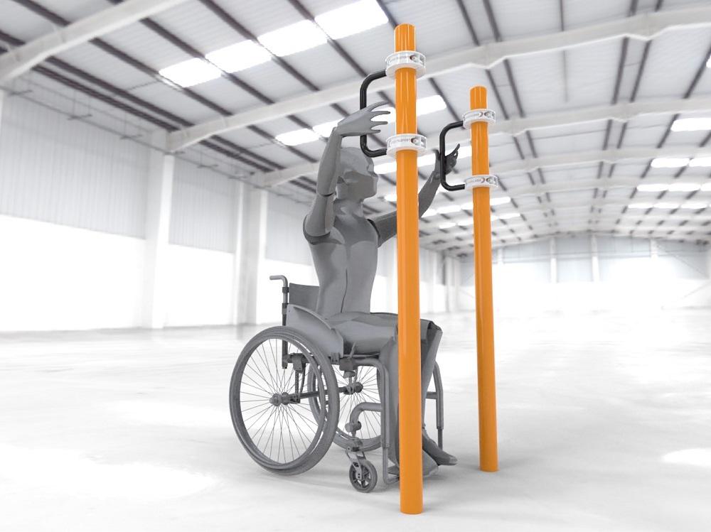 Брусья параворкаут для подтягивания на коляске WRK-D07_76mm