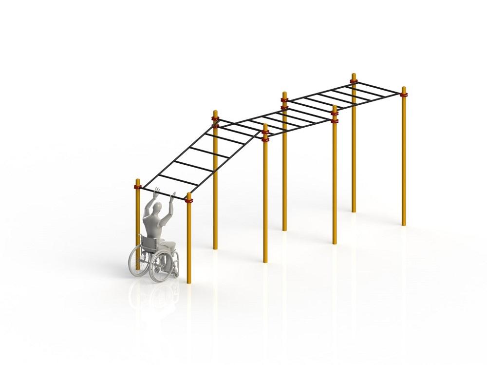 Рукоход разноуровневый для колясочников WRK-D09_76mm