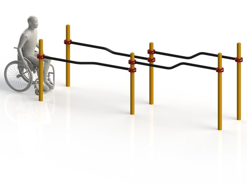 Брусья параворкаут изогнутые разноуровневые WRK-D10_76mm