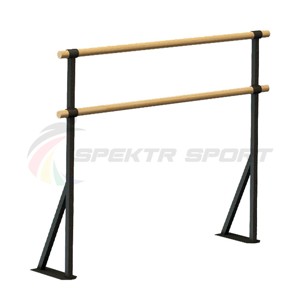 Хореографический станок двухрядный напольный Фуэте Блэк