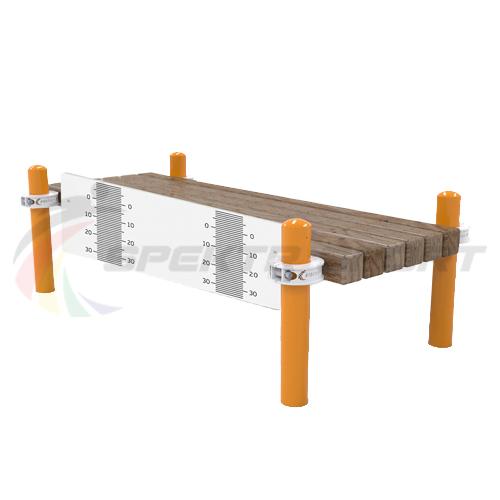 Скамья для испытания наклон вперед из положения стоя с прямыми ногами на гимнастической скамье