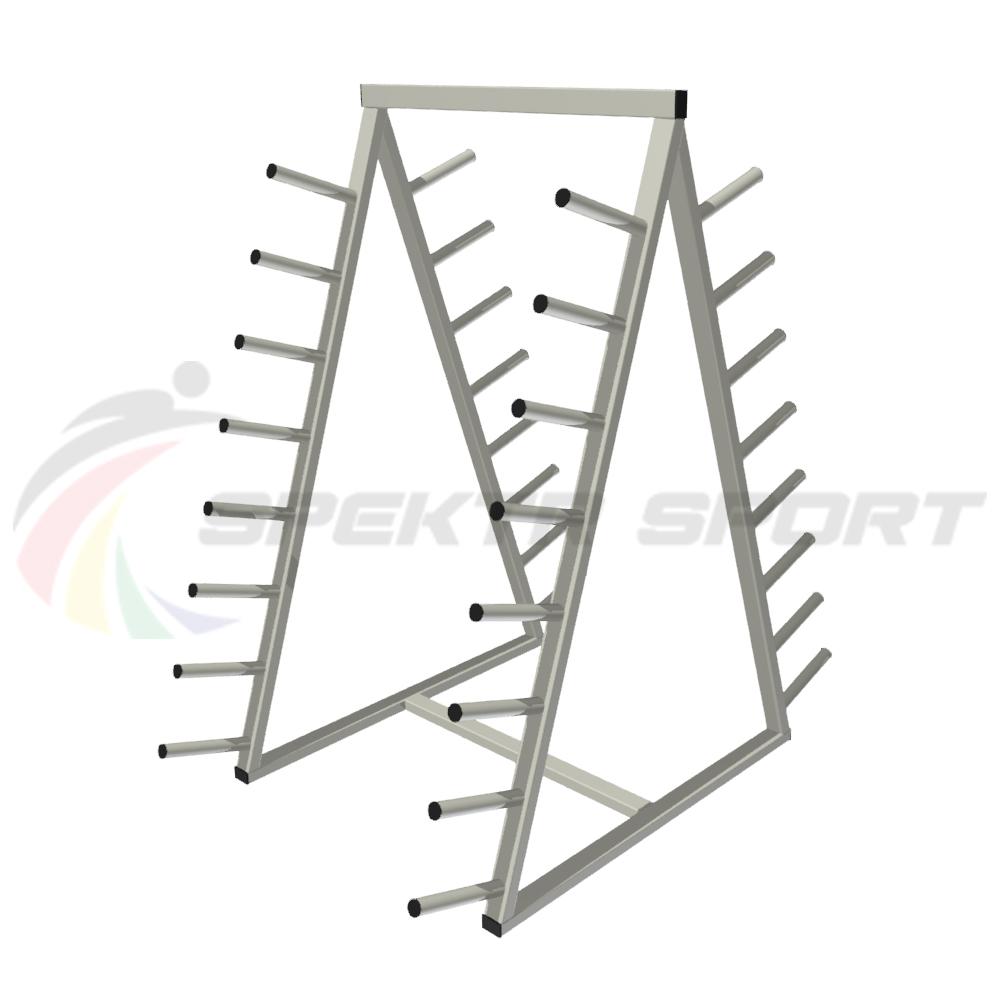 Стойка для бодибаров 16 уровней двухсторонняя (цельносварная)