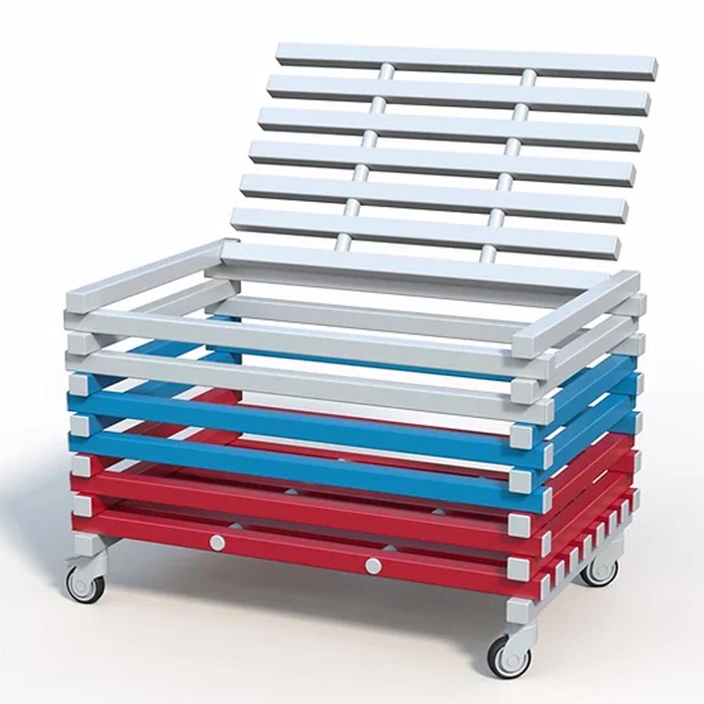 Корзина для хранения инвентаря с закрывающейся крышкой 1200х800х700 мм