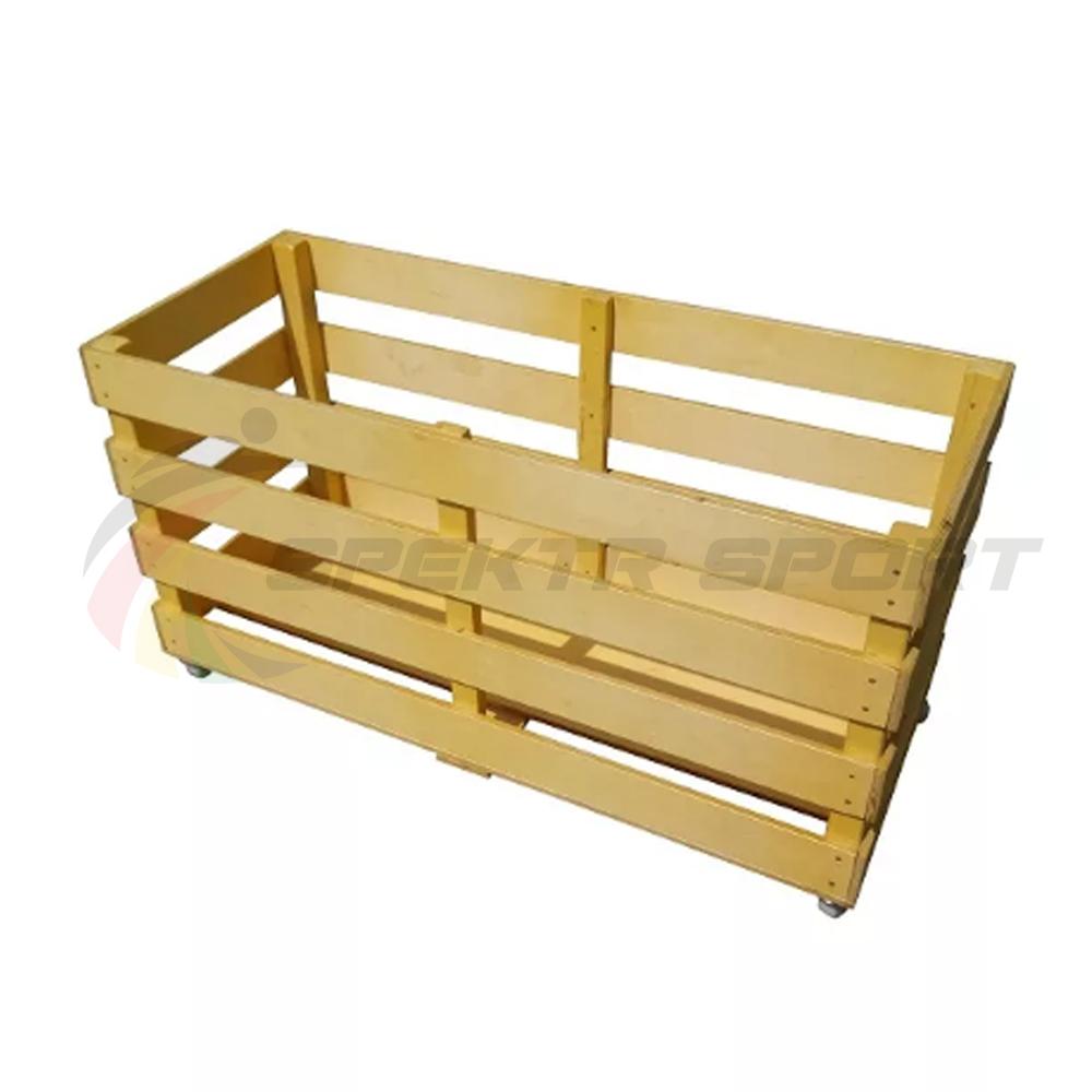 Контейнер для спортинвентаря деревянный передвижной