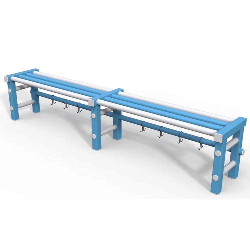 Полка-вешалка для раздевалок ПВХ 2000х320х350 мм