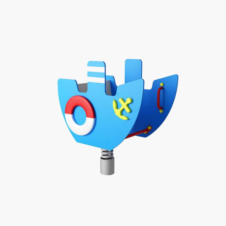 Качалка на пружине Пароходик ИО 201