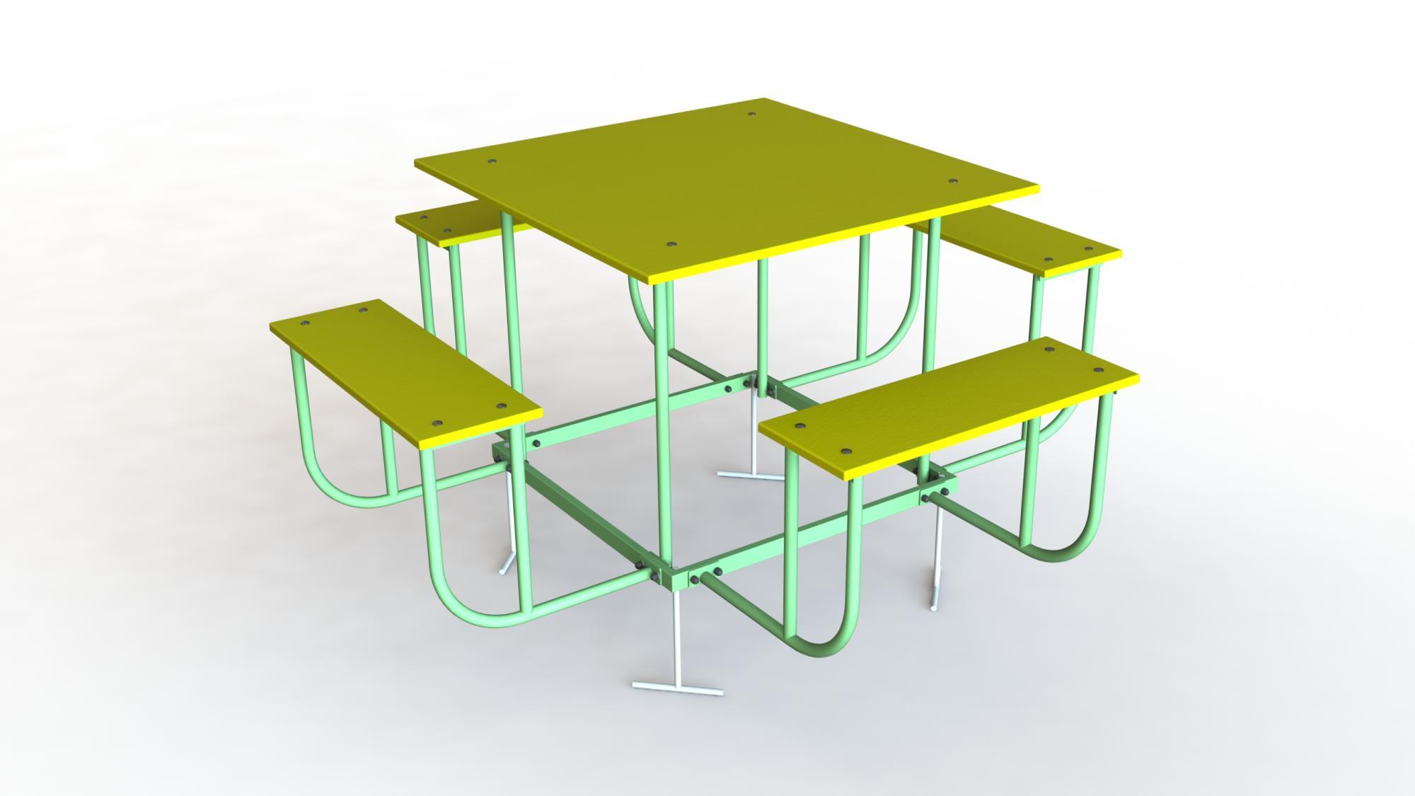 Столик со скамейками арт. SP УБС1