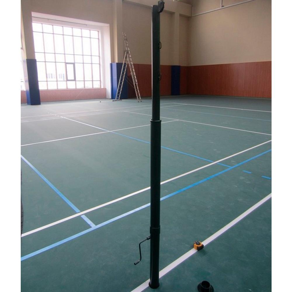 Стойки волейбольные телескопические со стаканами и крышками