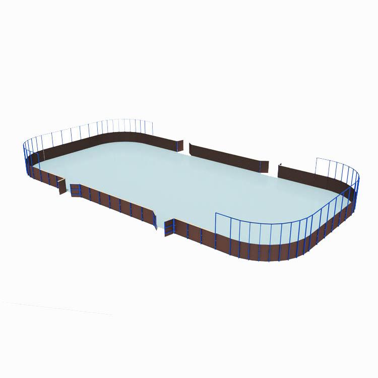 Хоккейная коробка с заградительной сеткой по заднему радиусу СО 07-1001