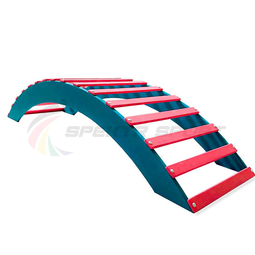 Мостик массажный из дерева (140х40х29 см) окрашенный