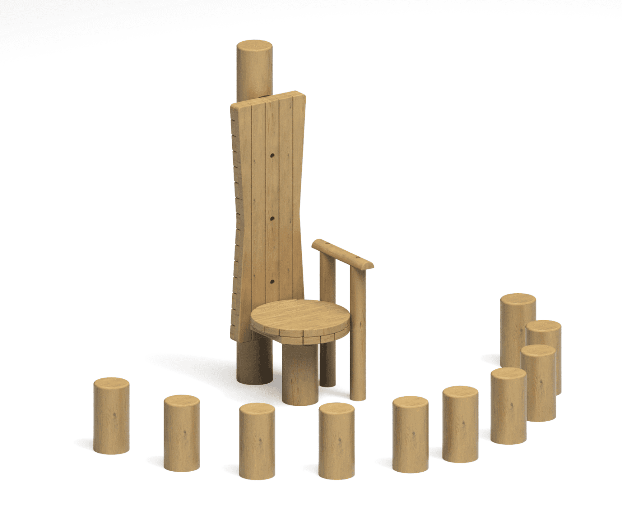 Сказочный трон с 10 сиденьями